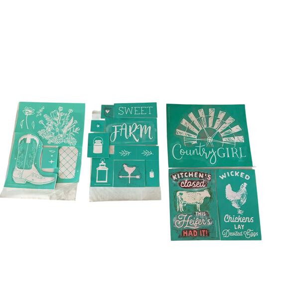 Country 4 8.5 x 11 Chalk Couture Reusable Transfers - Picture 7 of 7